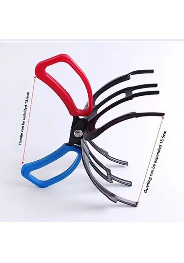 Folinda Büyük Boy Üç Dişli Metal Balık Tutucu - El Temizliği Sağlar, Luya Balık Klipsi, 21 11.5cm Ağırlık 200g