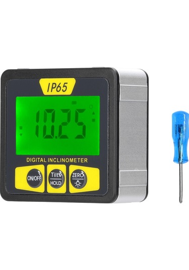 Su Geçirmez Manyetik Dijital Seviye Ve Açı Bulucu Çok Yönlü Mini Eğimölçer Lcd Ekranlı Arka Aydınlatmalı Eğim Ölçer Ip65 Su Geçirmez