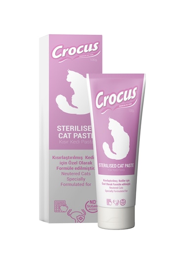 Crocus Kısırlaştırılmış Kediler İçin Tüy Yumağı Önleyici Paste 100 G