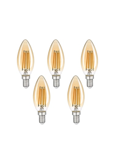 4w Rustik Ampul 2700k Amber Işık E14 Duy - 5 Adet