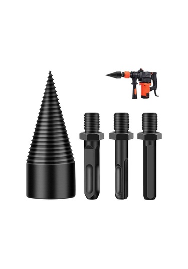 Ahşap Ayırıcı Matkap Ucu Elektrikli Matkap Ahşap Splitt Çıkarılabilir Yakacak Odun Kütüğü Ayırıcı