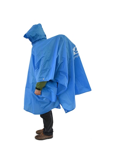 Teltree Üç İşlevli Dışarıda Yağmurluk: Yağmur Engeli, Zemin Minderi Ve Çadır - Trekking, Bisiklet İçin Poliester Multifonksiyonel Kırmızı