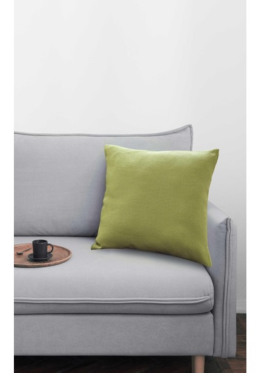 Melodie Keten Kırlent Açık Yeşil 50x50 Cm