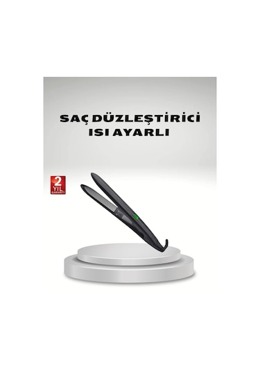 Isı Ayarlı Saç Düzleştirici Titanyum Seramik Plaka, Dijital Ekran