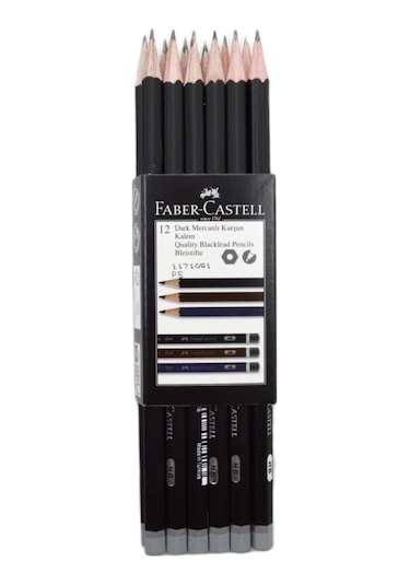 Faber-castell Dark Mercanlı Hb Kurşun Kalem 12 Adet Siyah