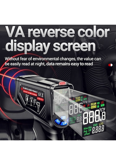 Butuglobal Aneng Th06 Yağ Sıcaklığı Yüksek Hassasiyetli Lazer Pişirme Kızılötesi Su Termometresi Turuncu