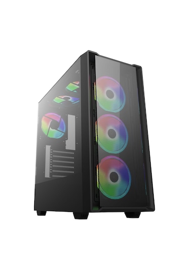 Blueforce Phoenix 4* Rgb Fanlı Atx-Mini Atx Itx Uyumlu Mid Tower Gaming Oyuncu Bilgisayar Kasası Psu'suz