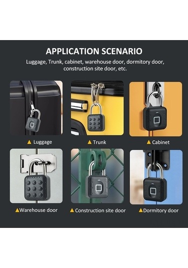 Createtech Xianwen Reedark Akıllı Parmak İzi Ve Şifreli Kilit - Su Geçirmez, Dayanıklı