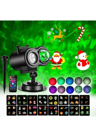 Prestigegoods Noel Tatili Işıkları Projektör 2'si 1 Arada Okyanus Lmh00053 Siyah