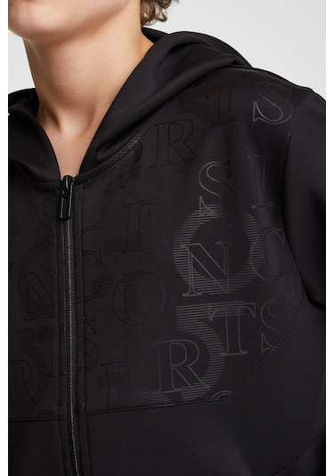 Lescon Çocuk Fermuarlı Kapüşonlu Sweatshirt 25n-3135 Siyah