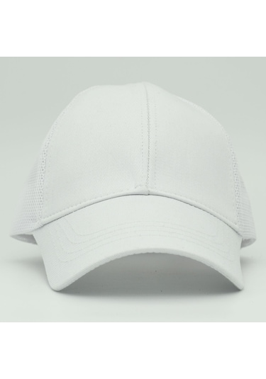 Unisex Ayarlanabilir Beyaz Fileli Spor Basic Şapka Beyaz