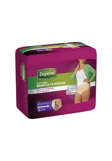 Depend 7 Damla Emici Külot L 16 Adet
