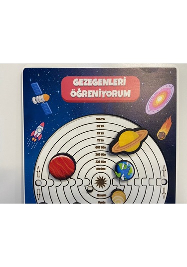 Güneş Sistemimiz Eğitici Öğretici Geliştirici Okula Katkı Okul Öncesi Eğitici Oyuncak Ahşap