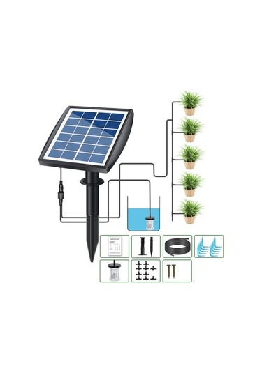 Güneş Enerjili Sulama Güneş Enerjili Otomatik Sulama 5882 Siyah