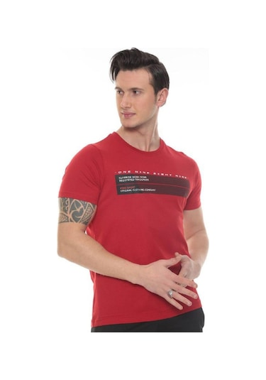 Fore Sport Erkek One Nıne Baskılı T-shirt Kırmızı