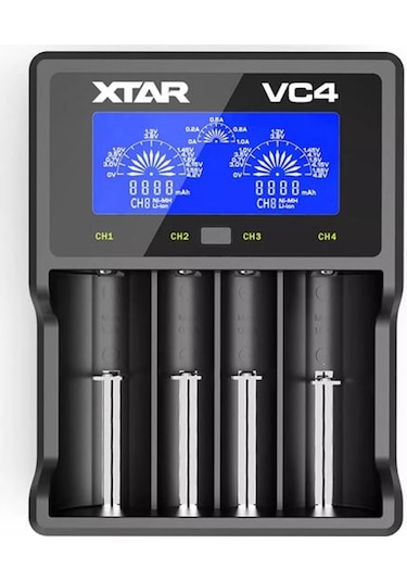 Xtar Vc4 Taşınabilir Lcd Ekranlı Li-ion/ni-mh/ni-cd Pil Şarj Cihazı