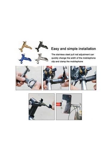 Qingmipy Alüminyum Bisiklet/motosiklet Telefon Tutucu - 55-100mm Telefonlar İçin Güçlü Sabitleme - 19-30mm Direk Uyumlu - Titanyum Rengi