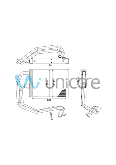 Unıcore Mıtsubıshı Canter Fuso 859 Kalorifer Radyatörü Me733728