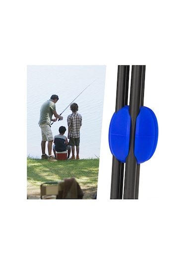 Xiyyadms Mavi Lastik Balıkçılık Kamış Sıkıcı - 52x43x43mm 48.5g Kamış Tutucu