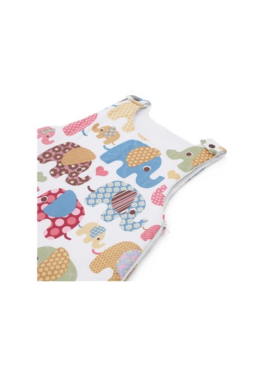 Esma Bebe Uyku Tulumu Bebek Fil Desen/0-12 Ay Beyaz