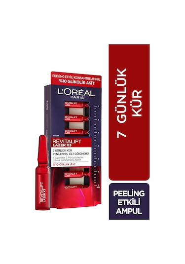 L'Oreal Paris Revitalift Lazer X3 7 Günlük Kür Peeling Etkili Ampul x 7