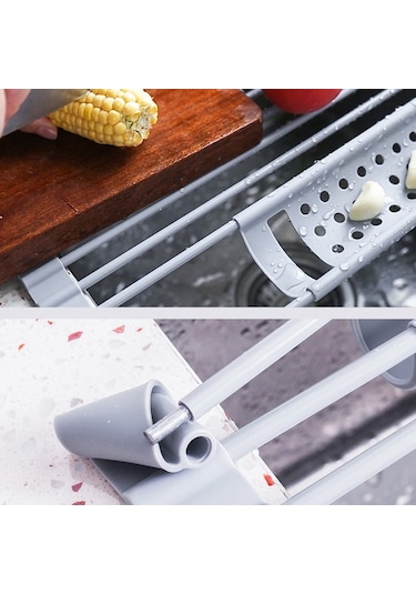 Sones 52 X 33cm Gri Mutfak Silikon Drenaj Rafı Lavabo Drenaj Rafı Diğer