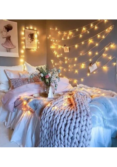 10 Mt Eklenebilir 100 Ledli Günışığı Sabit Yılbaşı Led Aydınlatma