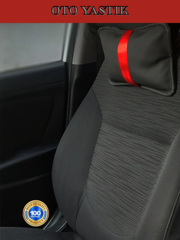Mercedes A W169 2004 - 2012 Oto Koltuk Kırmızı Şerit Boyun Yastığı 2 Adet