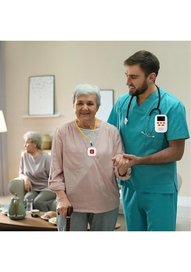 Anjiexun Yaşlı İzleme İçin Titreşimli Kablosuz Sos Çağrı Butonu