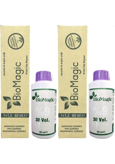Biomagic Amonyaksız Saç Boyası (Yoğun Küllü Açık Sarı - 10.11) 2Adt