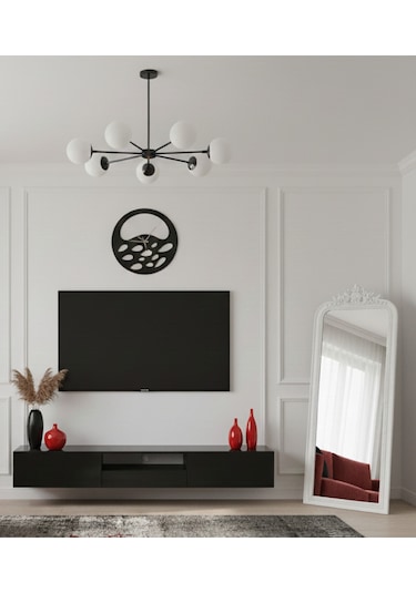 Nova Model Duvar Saati 50 X 50 Cm - Duvar Dekorasyon Ürünleri Siyah Beyaz