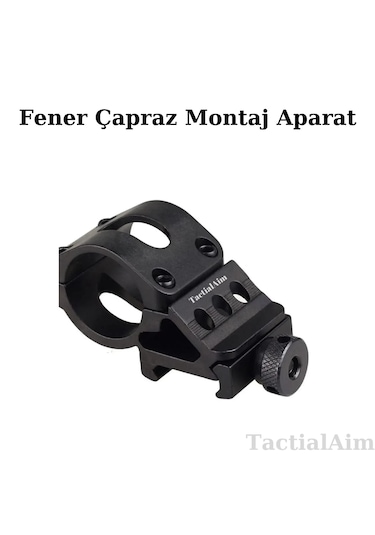 Tacticalaim 22mm Pikatini Ray Uyumlu Fener Montaj Aparatı - Çapra Siyah