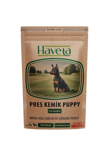Haveta Pres Kemik Puppy Naturel 40 Adet