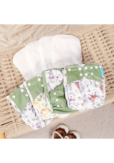 Maxaccess Happyflute 8li Yıkılabilir Bez 6.61 33.07lb Yenidoğan Mikrofiber Yıkama Kumaşı Bulut Kombin Diğer