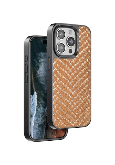 Apple iPhone Uyumlu 15 Pro Max Viper - Kapak - Kahverengi
