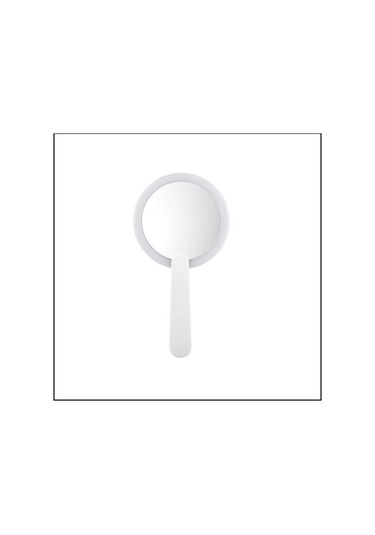 Katlanabilir Beyaz Renk El Tipi Işıklı Led Taşınabilir Makyaj Aynası Beyaz