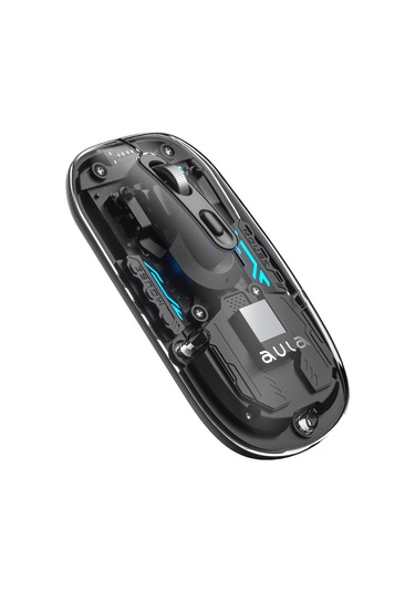 Aula Am210 Dual Mode Bluetooth Ve Kablosuz 1600dpı Rgb Şeffaf Şarjlı Mouse