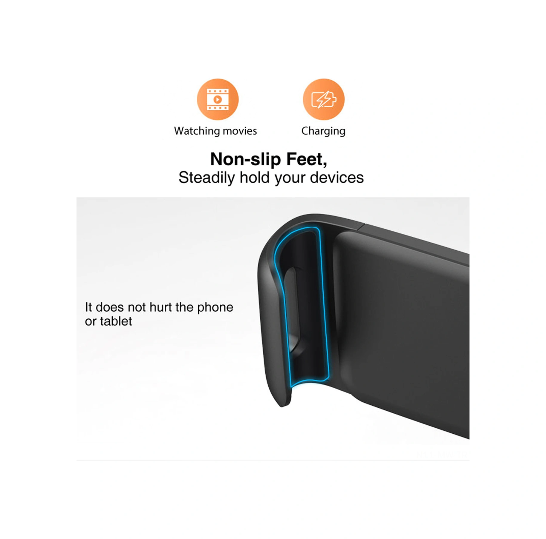 Moveevo Siyah Araba Baş Yastığı Telefon Tutucu - 5.5-12.9 İnç Telefon/tablet/switch Uyumlu