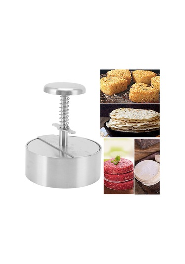 Geeroyoo 304 Paslanmaz Çelik Hamburger Pressi - Ergonomik Tasarım, 10 Farklı Boyutta Hamburger, Köfte, Pilav Topu Ve Hamur İşlemleri İçin Uygun, Kolay Temizlenir Ve Dayanıklı Diğer