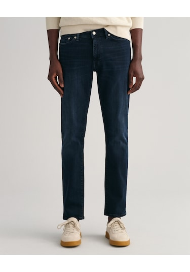 Gant Erkek Siyah Extra Slim Fit Jean Pantolon Düz 1000178 Siyah