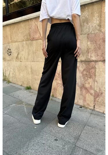 Paradise Paça Şeritli Wide Leg Siyah