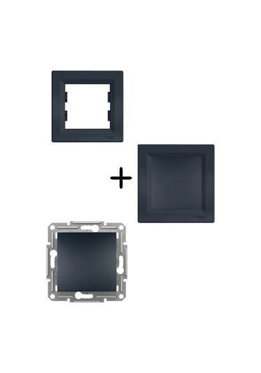 Schneider Asfora Eph0700171-3606480730054 Liht Buton Antrasit