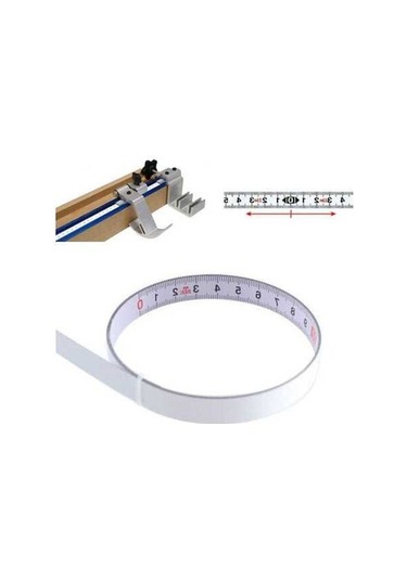 Dancemonkey 2m Kendinden Yapışkanlı Çelik Cetvel, Orta Nokta, Ölçekli Şerit Ölçüsü Diğer