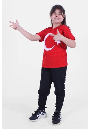Fyk Kids Atatürk İmza-bayrak Baskılı Takım Kırmızı - Bayrak Kırmızı