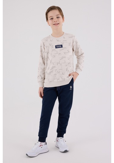 Lisanslı Erkek Çocuk Alt Üst 2 Parça Eşofman Takımı Us2230 Taş