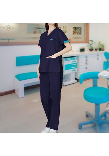 Suntek Magideal Kadın Erkek Scrubs Set Modern Dayanıklı XLacivert XL