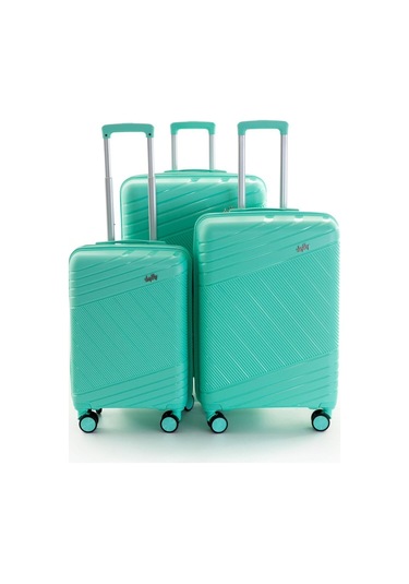 Honeysuitcase Unisex Turkuaz 3'lü Set Valiz Turkuaz