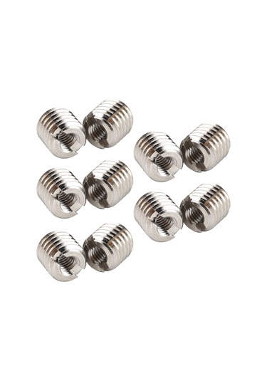 Lemestar 303 Paslanmaz Çelik 10'lu Vida İçertme Seti - M4x0.7 İç/m8x1.25 Dış Dişli, 8mm Uzunluk, Vida Delik Tamiri İçin Dayanıklı Ve Korozyon Direnci