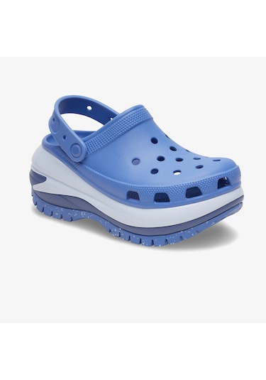 Crocs Classic Mega Crush Kadın Mavi Terlik Düz 207988 Mavi