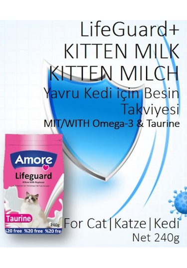 Amore Lifeguard Yavru Kedi Süt Tozu 240 G + Malt Paste 100 ML
